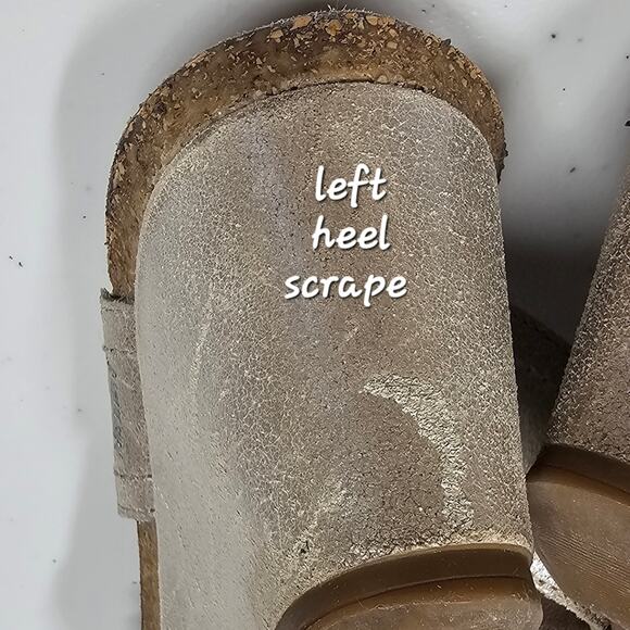 Mephisto Taupe Double Strap Wedge Heel Slides Size EU 37/ US 7 - Picture 10 of 12